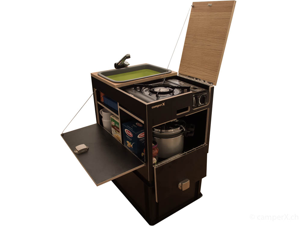 California Küchenbox - 3in1! Heckküche, Küchenmodul, TOP- camperX
