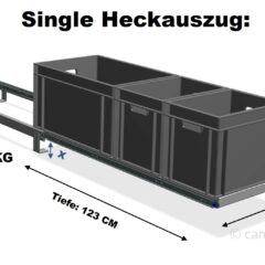 Tinobu Heckauszug 120cm, mehrere Etagen, 220kg Belastung, Heckgarage -  ideal für Kastenwagen und Camper (Ebenen: 4) : : Gewerbe,  Industrie & Wissenschaft